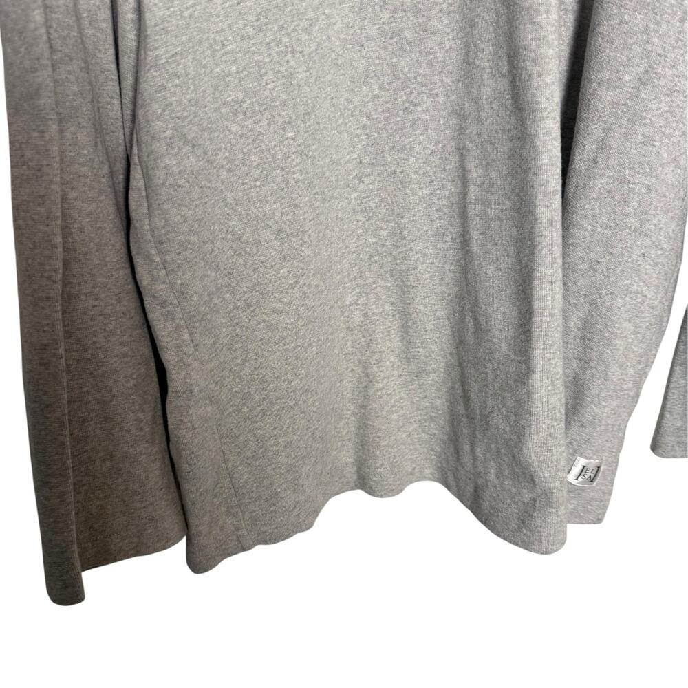 Helsa Revolve Heather Gray Knit Crewneck Long Sleeve Oversized Shirt Size S - Picture 5 of 7